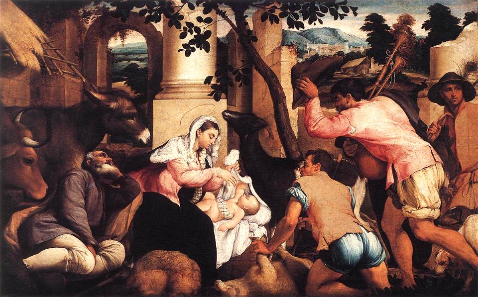 Jacopo da Ponte - Adoration of the Shepherds - WGA01430