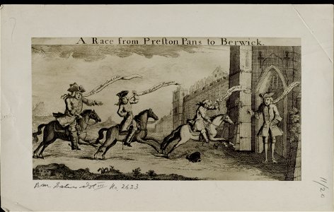 Jacobite broadside - Race from Preston Pans to Berwick