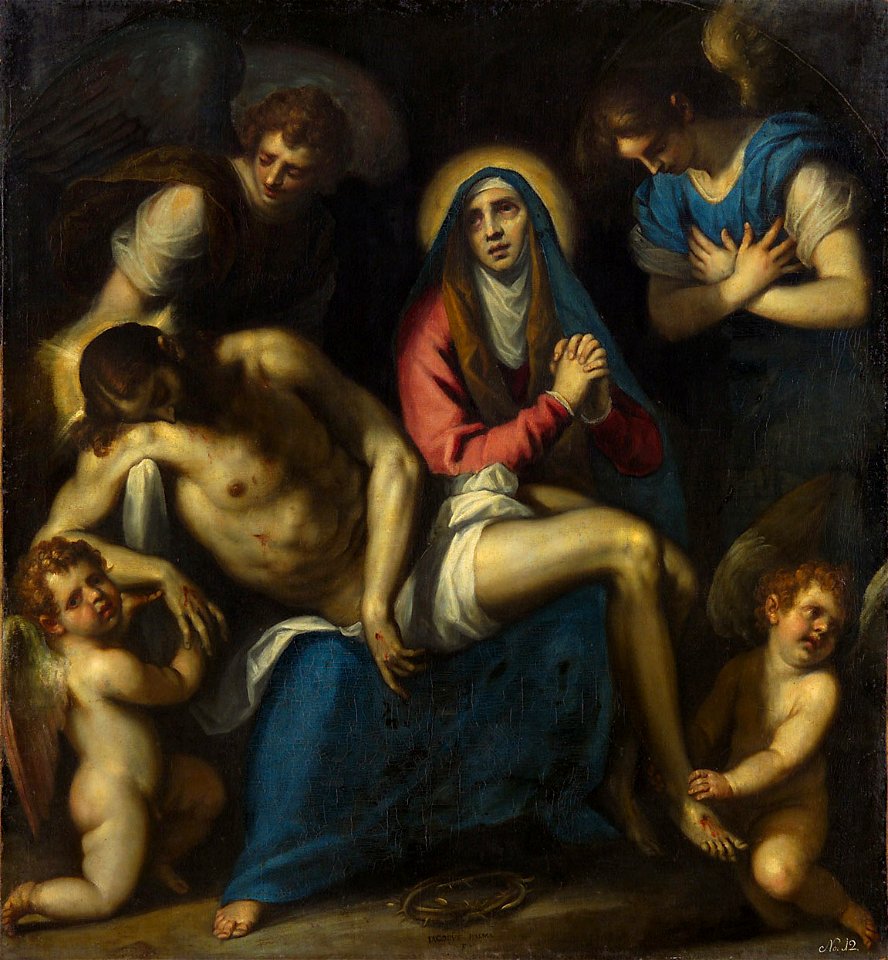 Jacopo Negretti, Gen. Palma Il Giovane - Pietà Mit Engeln - Gg 45 