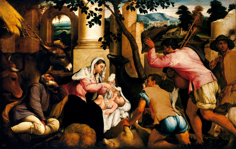 Jacopo Bassano (c. 1510-1592) - The Adoration of the Shepherds - RCIN 405772 - Royal Collection