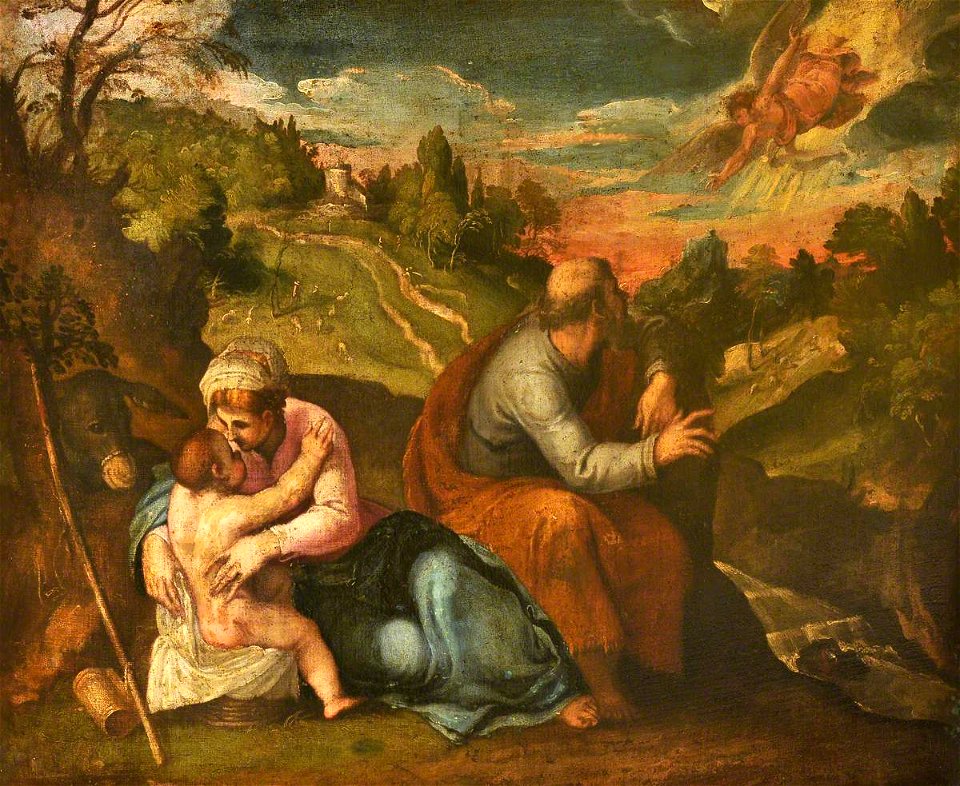 Jacopo Bassano the elder (c.1510-1592) (style of) - The Rest on the Flight into Egypt - 1298259 - National Trust