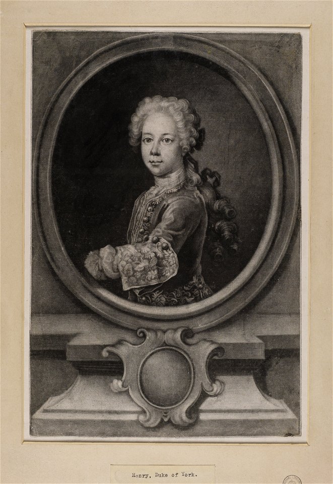 Jacobite broadside - Portrait of Prince Henry as a boy