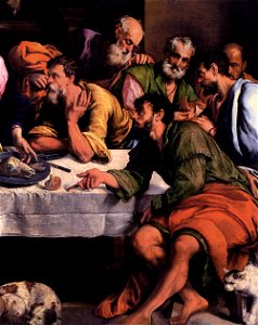 Jacopo da Ponte - The Last Supper (detail) - WGA01435. Free illustration for personal and commercial use.