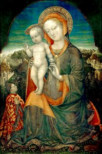 Jacopo Bellini- Madonna and Child. Free illustration for personal and commercial use.