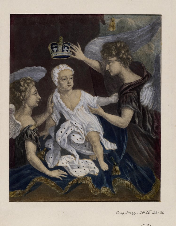 Jacobite broadside - Portrait of Prince James as a young boy