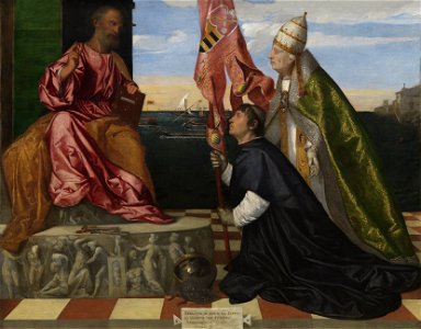 Jacopo Pesaro presented to St. Peter by Pope Alexander VI - Tizian
