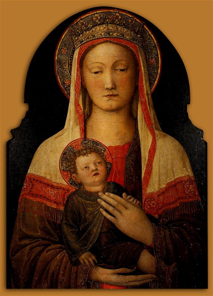 Jacopo bellini, madonna col bambino, uffizi