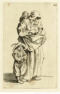 Jacques Callot - Les Gueux (18) - La mère et ses trois enfants