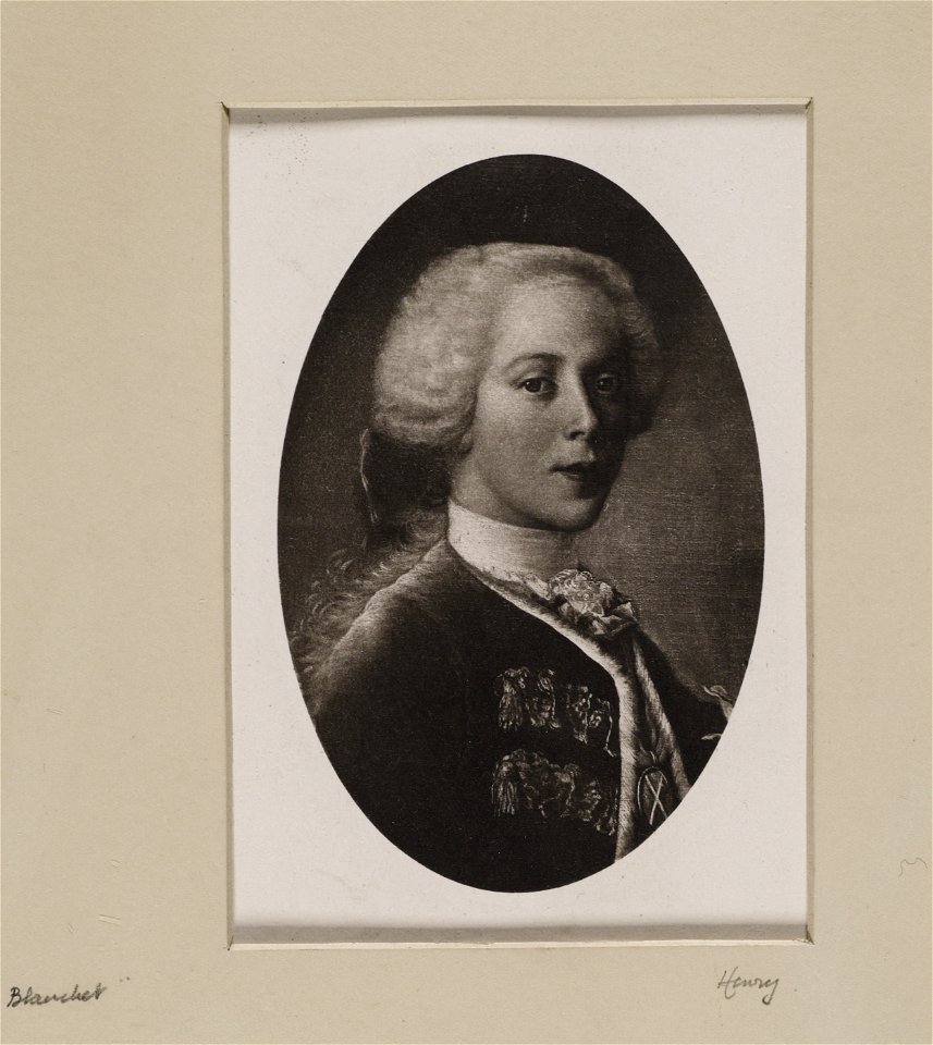 Jacobite broadside - Portrait- Prince Henry Benedict Clement Stuart (1725- 1807) Cardinal York