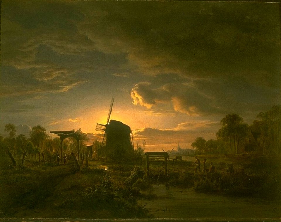 Jacobus Theodorus Abels - Landschap in maanlicht - 1000 (OK) - Museum Boijmans Van Beuningen