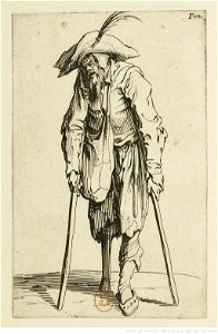 Jacques Callot - Les Gueux (14) - Le mendiant à la jambe de bois