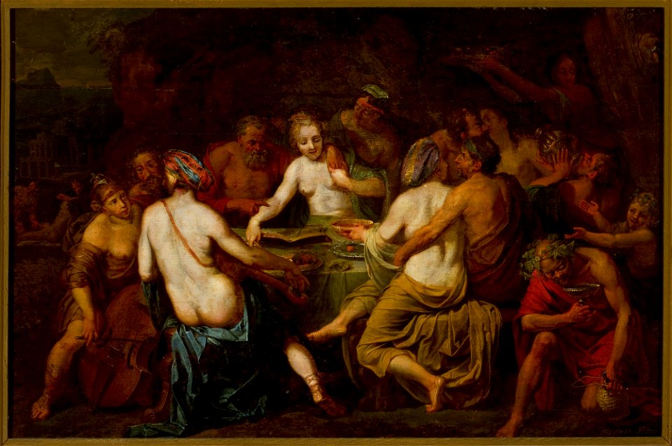 Jacobus Ignatius de Roore - Bacchanalia, Mankind before the flood (Mt 24-38-39) - M.Ob.1620 MNW - National Museum in Warsaw