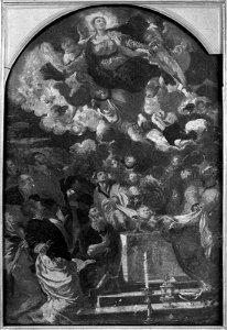 Jacopo Tintoretto (Jacopo Robusti) - The Assumption of the Virgin - 84.282 - Museum of Fine Arts. Free illustration for personal and commercial use.
