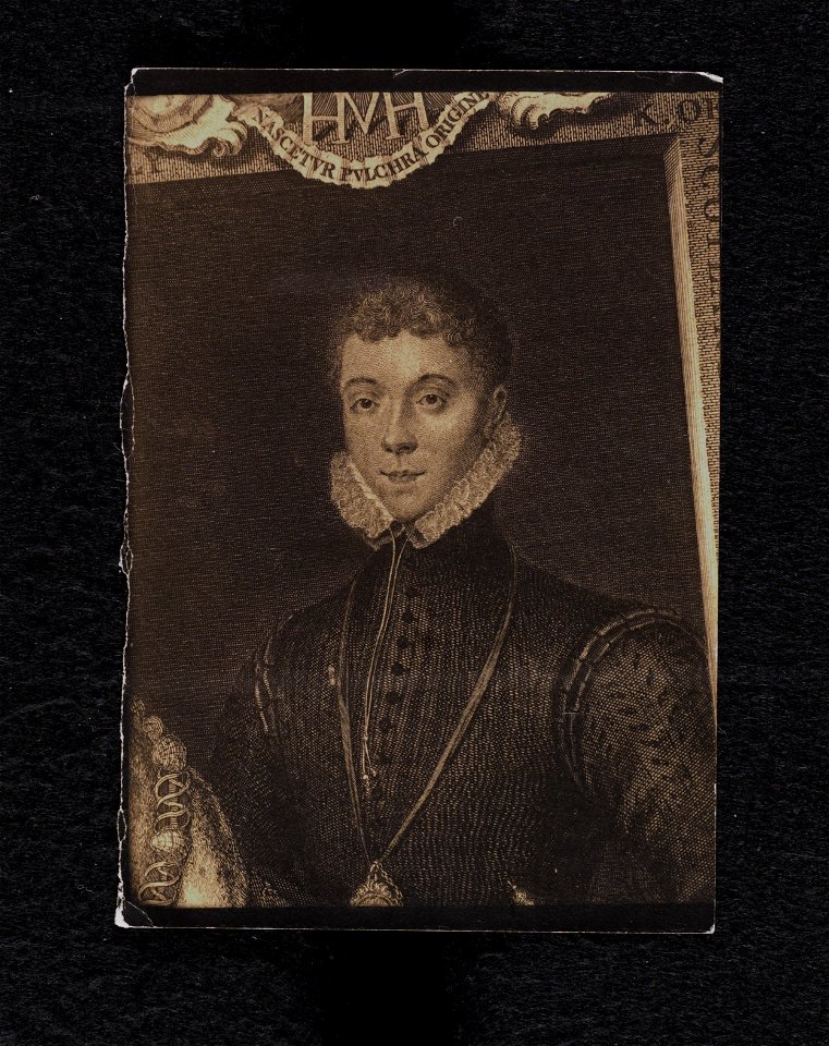 Jacobite broadside - Reproduction of a painting of a young man