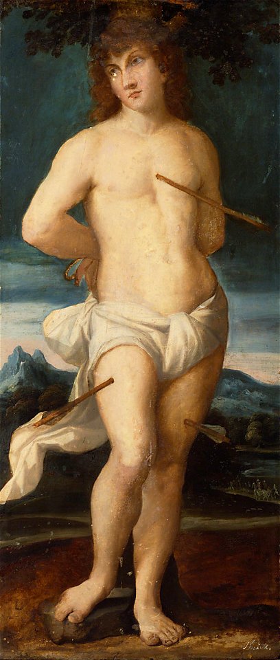 Jacopo Negretti, gen. Palma il Vecchio und Werkstatt - Hl. Sebastian - GG 2655 - Kunsthistorisches Museum