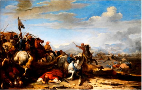 Jacques Courtois - Battle scene between Christian and Turkish Cavalry