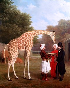 Jacques-Laurent Agasse - Nubian Giraffe - Google Art Project. Free illustration for personal and commercial use.