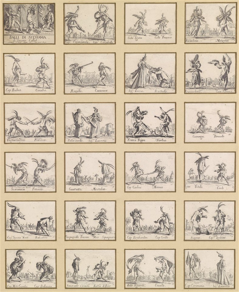 Jacques Callot Balli di Sfessania
