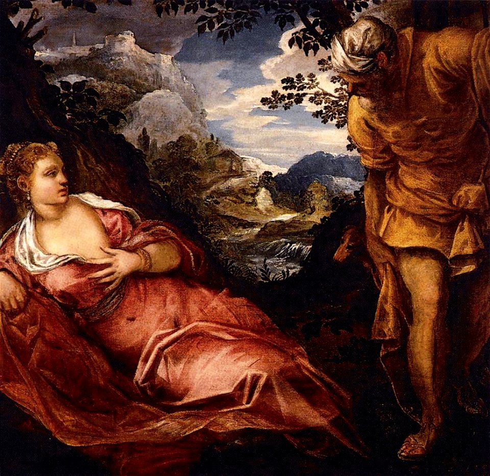 Jacopo Tintoretto - The Meeting of Tamar and Judah - WGA22659