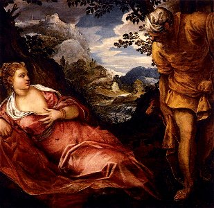Jacopo Tintoretto - The Meeting of Tamar and Judah - WGA22659