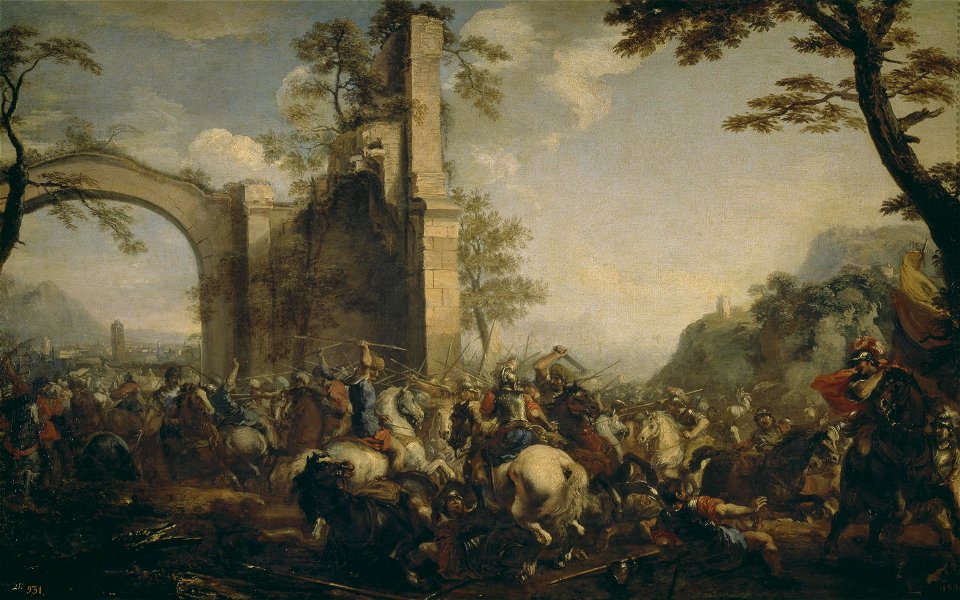 Jacques Courtois - Battle between Christians and Muslims