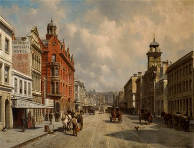 Jacques Carabain - Queen Street, Auckland - Google Art Project