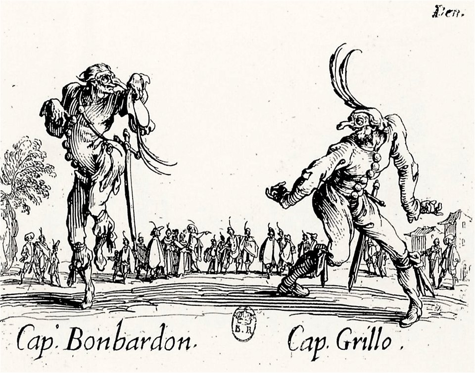Jacques Callot, Balli di Sfessania, Cap. Bonbardon and Cap. Grillo