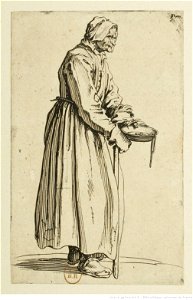 Jacques Callot - Les Gueux (20) - La mendiante à la sébille