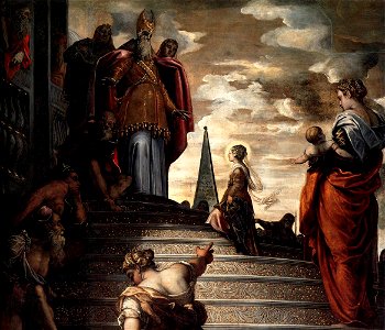 Jacopo Tintoretto - The Presentation of the Virgin (detail) - WGA22454