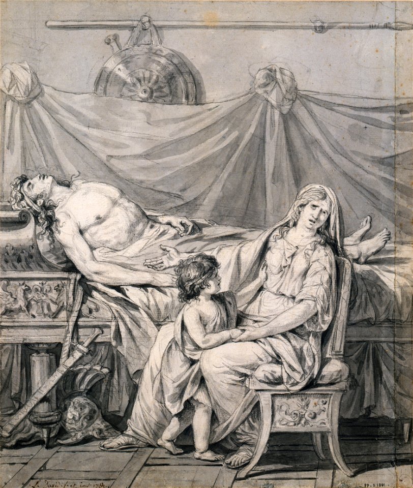 Jacques-Louis David - The Grief of Andromache - WGA06106