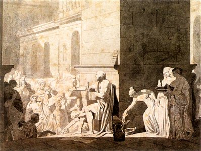 Jacques-Louis David - Homer Reciting his Verses to the Greeks - WGA06120