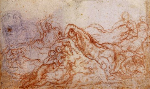 Jacopo Pontormo - Study for Deluge (portion of sheet) - WGA18142