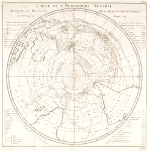 Jacques Cook - Carte de l'Hemisphere Austral (1778)