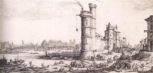 Jacques Callot - View of the Seine in Paris - WGA03785