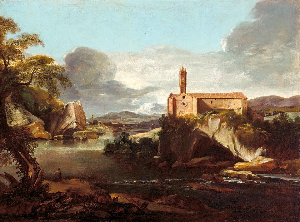 Jacques Courtois - Rocky valley - Google Art Project