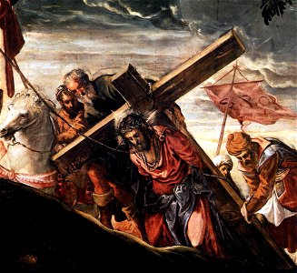 Jacopo Tintoretto - The Ascent to Calvary (detail) - WGA22511. Free illustration for personal and commercial use.
