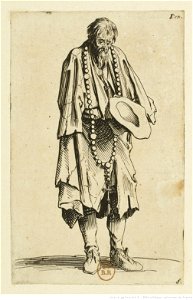 Jacques Callot - Les Gueux (11) - Le mendiant au rosaire
