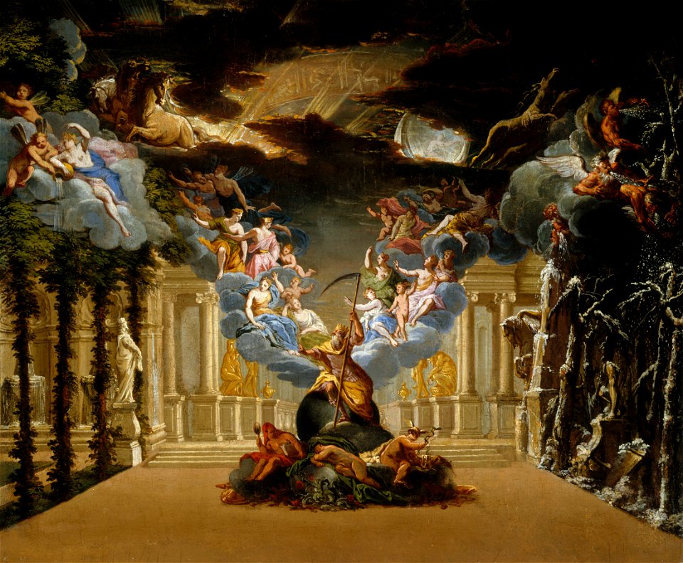 Jacques Vigoureux-Duplessis - Le Palais du Temps Décor pour le prologue d'Atys, tragédie lyrique de Lully - P2319 - Musée Carnavalet