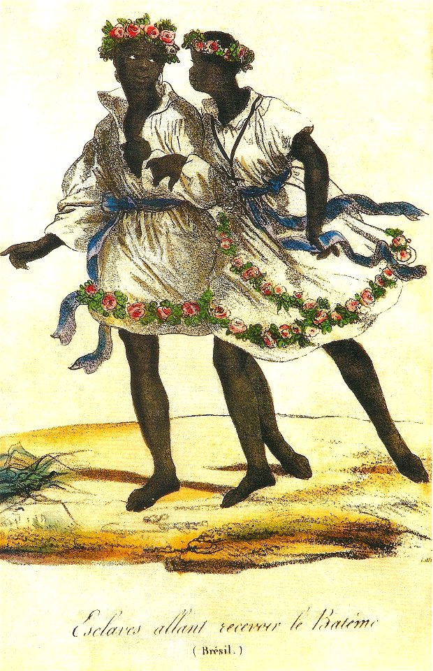 Jacques Etienne Arago - Escravas à caminho do batismo