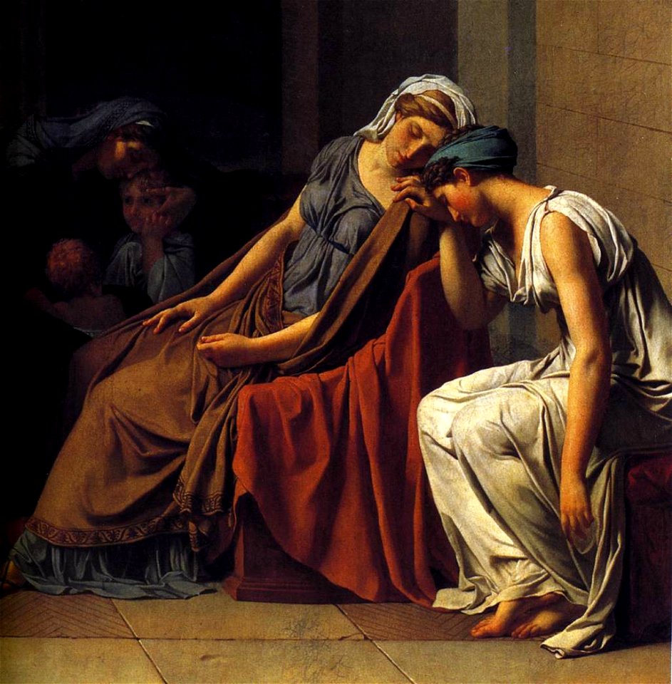 Jacques-Louis David - The Oath of the Horatii (detail) - WGA6055
