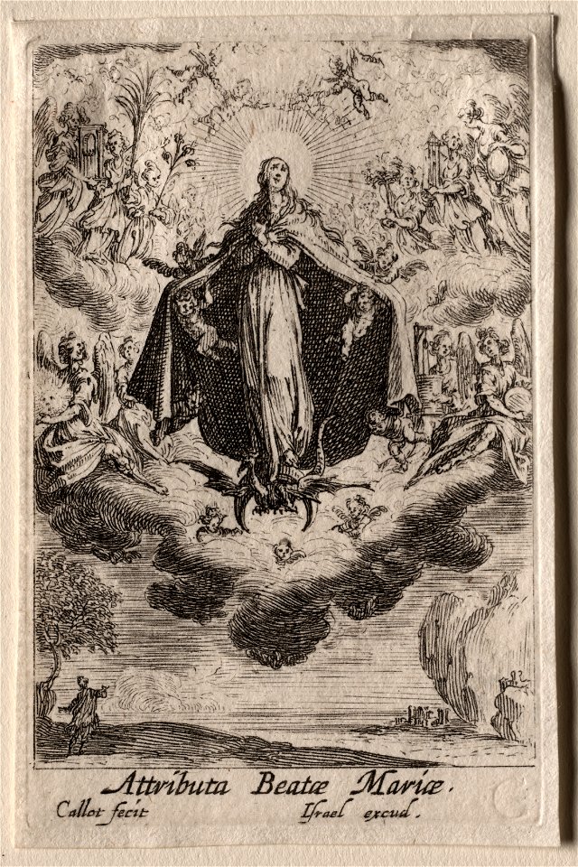 Jacques Callot (French, 1592-1635) - The Life of the Virgin, The Attributes of the Virgin - 1963.214.14 - Cleveland Museum of Art