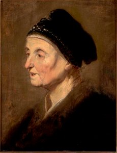 Jacques des Rousseaux - Oudere vrouw met muts met parels bezet - S 2705 - Museum De Lakenhal