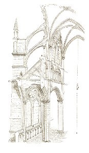 Jahrbuch MZK Band 03 - Gewölbesystem - Fig 58 Querdurchschnitt der Kathedrale von Amiens