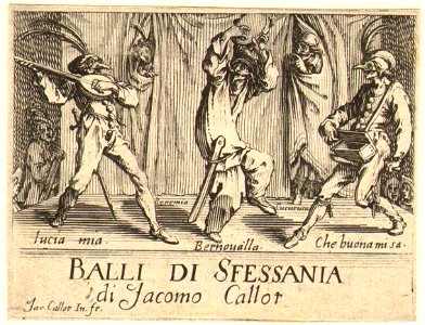 Jacques Callot, Balli di Sfessania, Frontespice