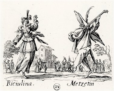 Jacques Callot, Balli di Sfessania, Riciulina and Metzetin