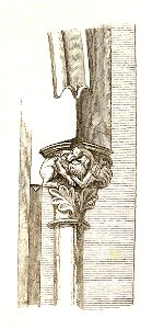 Jahrbuch MZK Band 03 - Kirche Porta Coelis - Fig 25 Konsole mit Tierfigur auf Vorsetzsäule im Kreuzgang