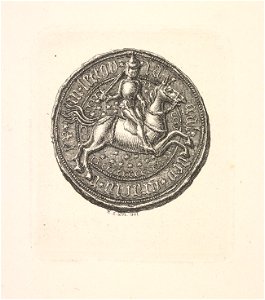 Jagajła, Pahonia. Ягайла, Пагоня (K. Kielisiński, 1377-86, 1841)