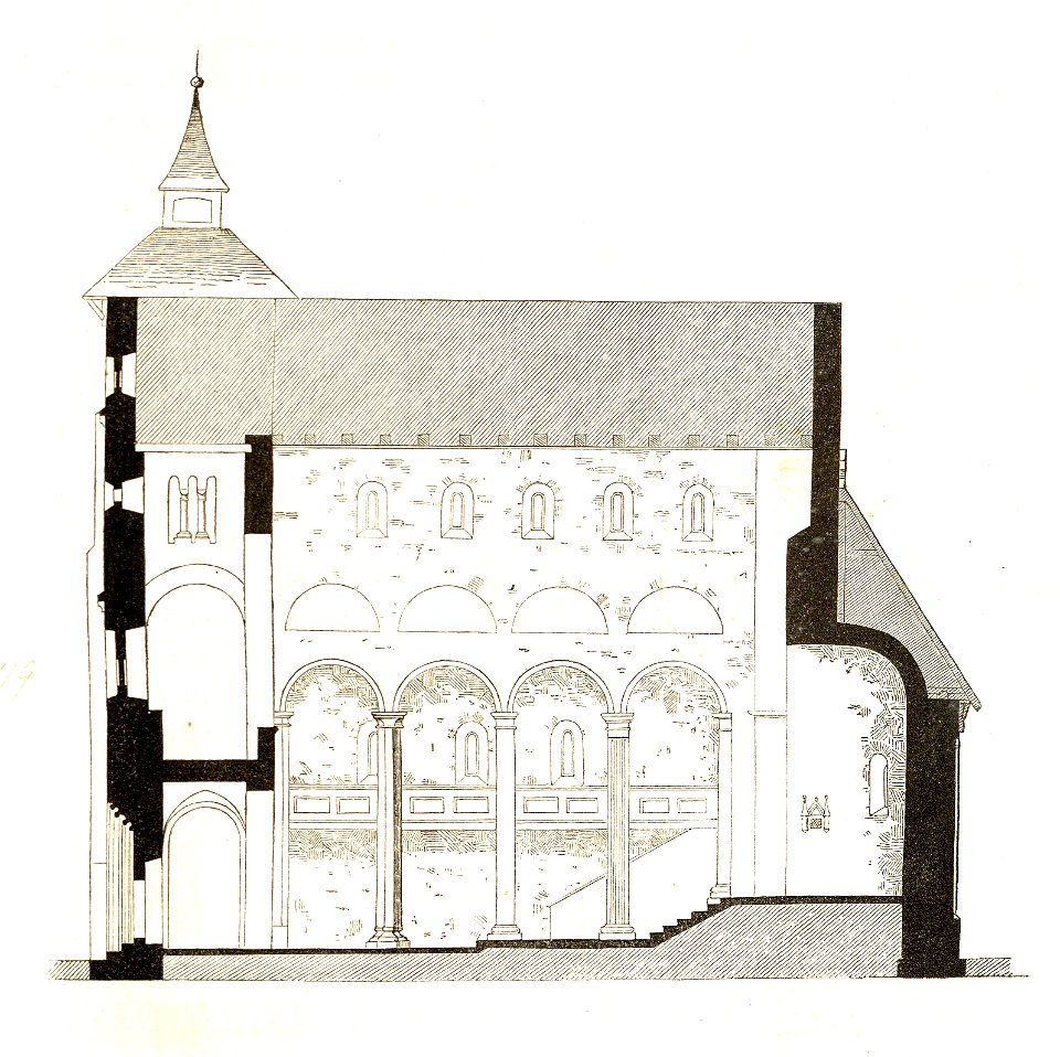 Jahrbuch MZK Band 03 - Kirchliche Baukunst in Siebenbürgen - Fig 22 Kirche in Harina (Münchsdorf) Mittelschiff