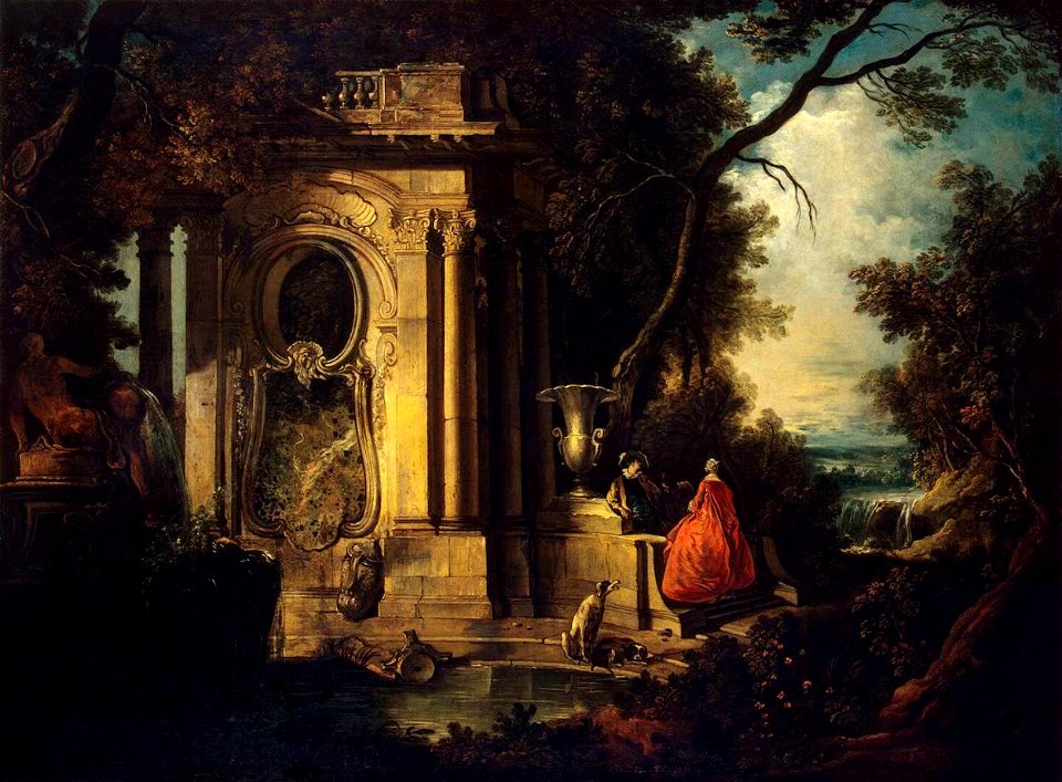 Jacques de Lajoue - Scene in a Park - WGA12399