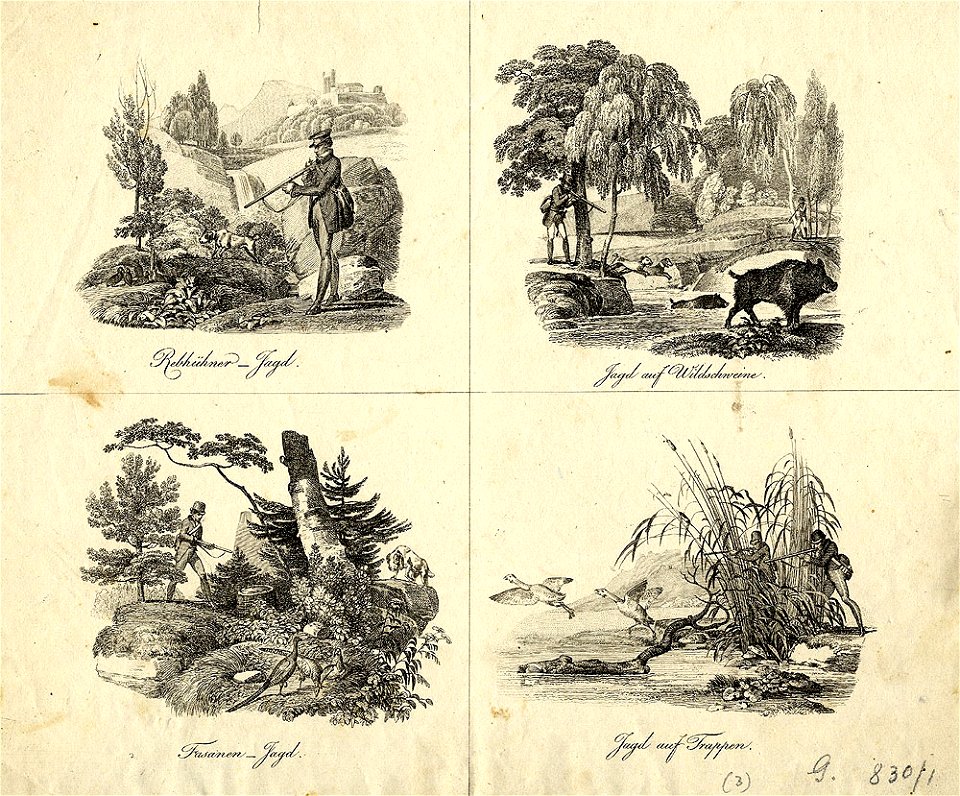 Jagdbilder Anfang 19Jh ubs G 0830 II 01
